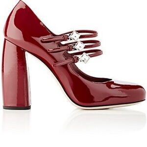 Miu miu Patent Red Leather mary Jane heels